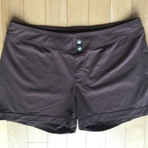 Athleta swim shorts, chocolate brown, Medium